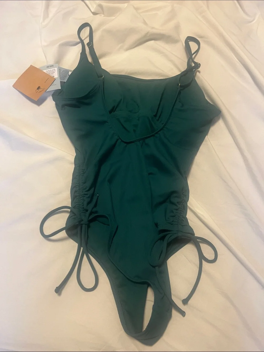 Shade & Shore Girls' Forest Green One-Piece Swimsuit